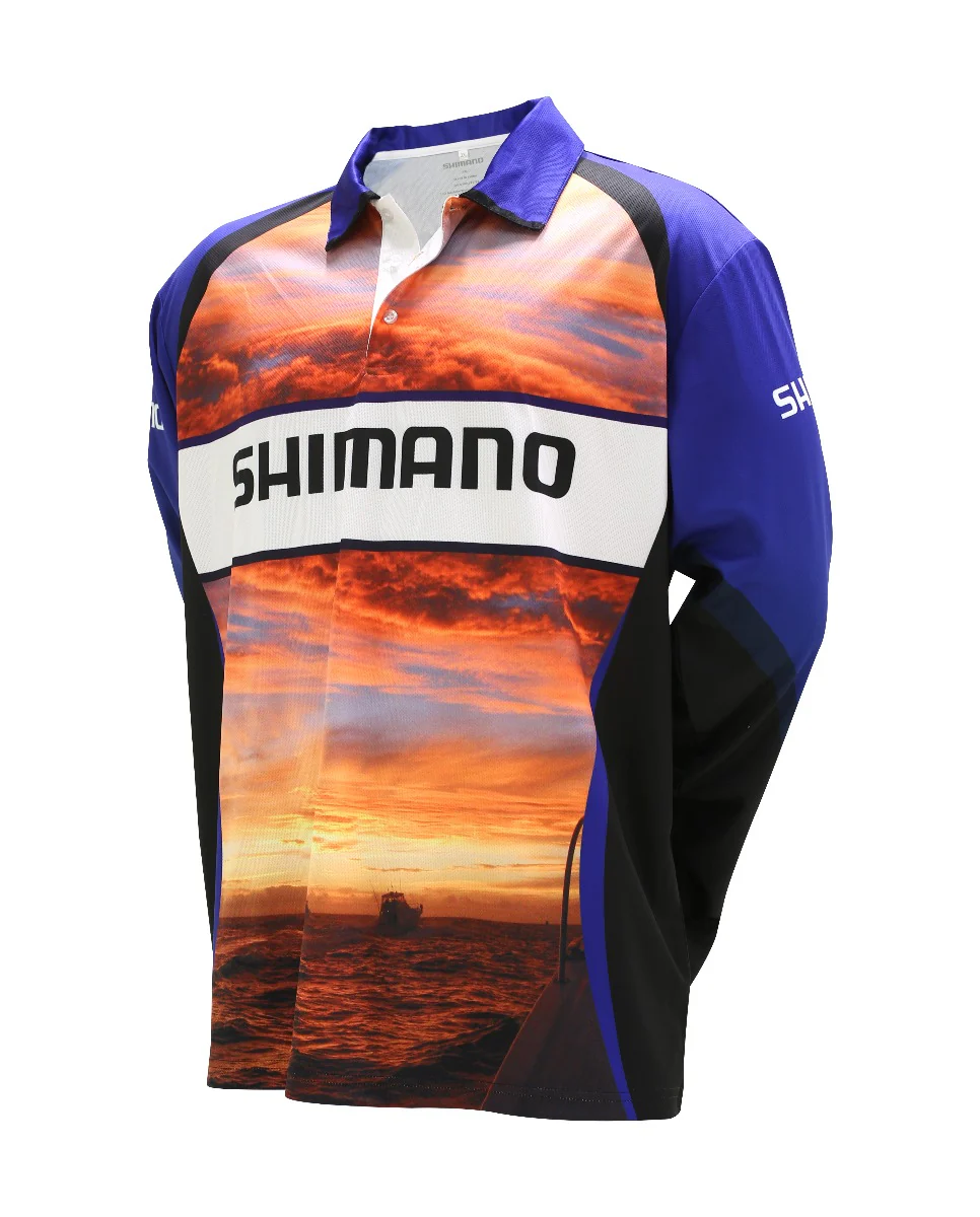 Shimano Sunset Sublimated Long Sleeve Fishing Shirt - Image 6